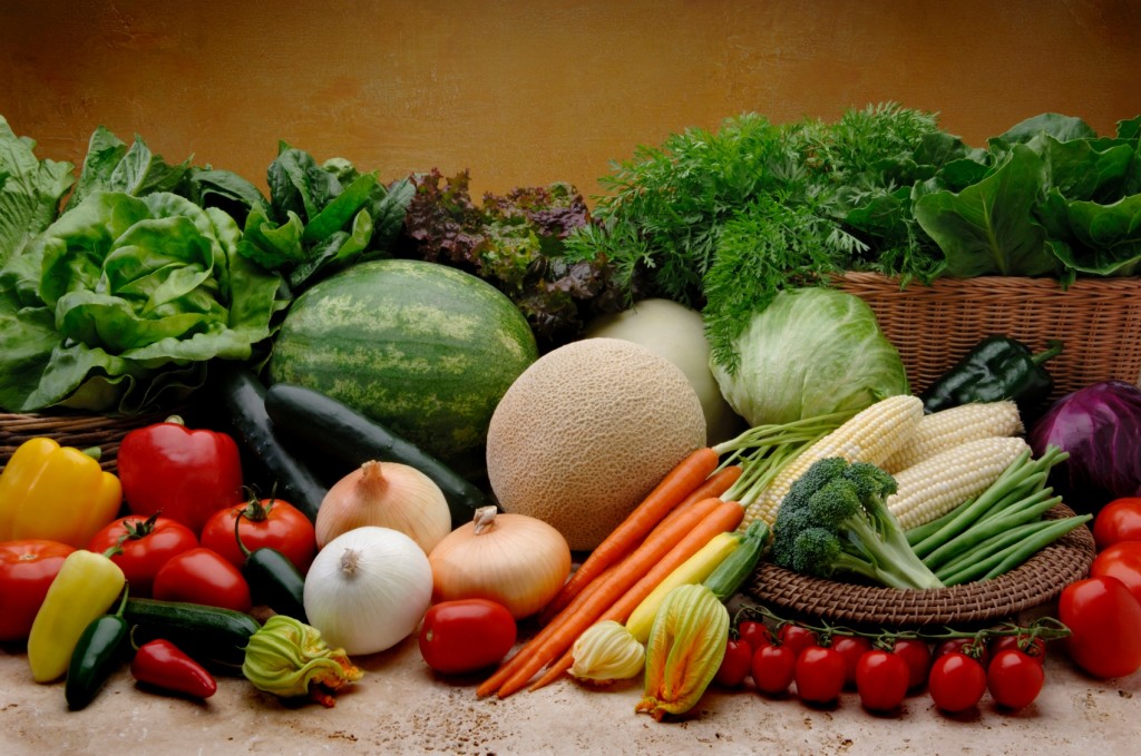 Fresh fruits and vegetables